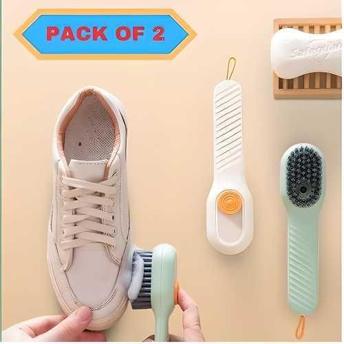 Multifunctional  Soap Dispensing Scrubbing Brush(Pack of 2)